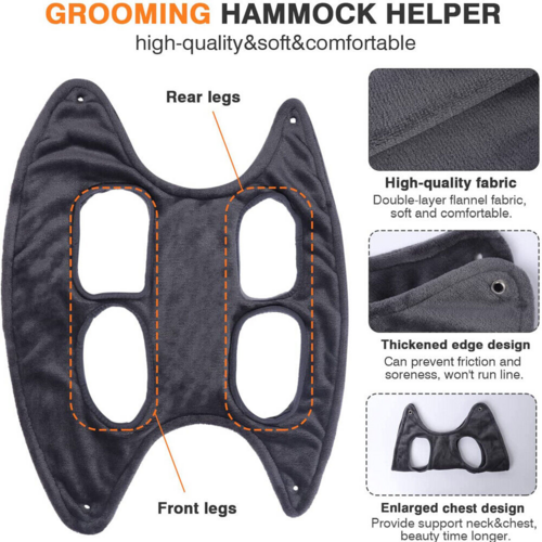 Portable Pet Dog Cat Grooming Hanging Hammock Harness Breathable Groom